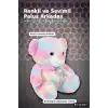 Yumuşak Peluş Oyuncak Gökkuşağı Desenli Ayıcık 45 cm Sevimli Hediye İçin Tekli BX-313537