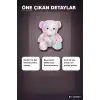 Yumuşak Peluş Oyuncak Gökkuşağı Desenli Ayıcık 45 cm Sevimli Hediye İçin Tekli BX-313537