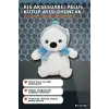 Kış Aksesuarlı 30 cm Yumuşak Peluş Kutup Ayısı Oyuncak, Çocuk Odası Hediyesi BX-313547
