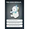 Kış Aksesuarlı 30 cm Yumuşak Peluş Kutup Ayısı Oyuncak, Çocuk Odası Hediyesi BX-313547