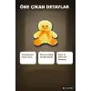Yumuşak Tüylü 20 cm Ördek Peluş Oyuncak - Kurdeleli, Bebek ve Çocuk Hediyesi BX-313552
