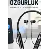 Çift Telefon Bağlantılı Titreşimli Bluetooth Boyun Kulaklığı 10m Menzil Mikrofonlu BX-313558