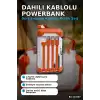 Dahili Kablolu 60000mAh Powerbank 22.5W Hızlı Şarj Type-C USB Çıkışlı Dijital Göstergeli BX-313567