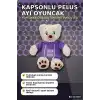 30 cm Kapüşonlu Peluş Ayıcık - Keep Cool Yazılı Sweatshirt, Pati Desenli Ayak BX-313539