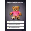 30 cm Kapüşonlu Peluş Ayıcık - Keep Cool Yazılı Sweatshirt, Pati Desenli Ayak BX-313539