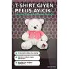 T-Shirt Giyen 43 cm Yumuşak Dolgulu Ayıcık Peluş - Renkli BX-313534