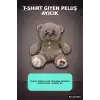 T-Shirt Giyen 43 cm Yumuşak Dolgulu Ayıcık Peluş - Renkli BX-313534