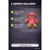 Renkli Kapüşonlu Sweatshirt Giyen 30 cm Peluş Ayı Oyuncak Hediyelik BX-313551
