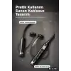 Bluetooth V4.0 Boyun Tipi Kulaklık 10 Mt Menzilli Mikrofonlu Dijital Ekranli Kulak Ici BX-313560