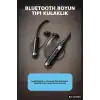 Bluetooth V4.0 Boyun Tipi Kulaklık 10 Mt Menzilli Mikrofonlu Dijital Ekranli Kulak Ici BX-313560