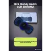 8 Mod 19 Seviyeli LCD Ekranlı EMS Boyun Omuz Sırt Bel Masaj Bandı USB Şarjlı BX-313575