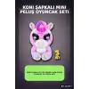 Koni Şapkalı 10 cm Sevimli Mini Peluş Oyuncak Ve Figür Seti - 1 Adet, 3+ Yaş BX-313577