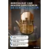 Borosilikat Cam Demlik 1200 Ml Akasya Saplı Süzgeçli Bulaşık Makinesinde Yıkanabilir BX-313587