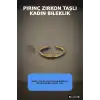 Pirinç Zirkon Taşlı Kadın Bileklik - Dorika Model Rengi Tekli Paket BX-313591