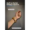 3.5 Cm Kalın Pirinç Vintage Kelepçe Bilezik - Rengi Tekli Bayan Takı BX-313596