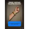 3.5 Cm Kalın Pirinç Vintage Kelepçe Bilezik - Rengi Tekli Bayan Takı BX-313596