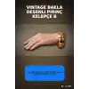 Vintage Bakla Desenli Pirinç Kalın Kelepçe Bileklik - 1 Adet, Kadın Takı Aksesuarı BX-313600