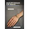 Çiçek Desenli Zirkon Taşlı Kadın Bileklik - Pirinç Materyal - Tekli Takı BX-313605