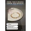 Pirinç Yonca Desenli Zirkon Taşlı Kadın Bileklik - Tekli Paket, Rengi Zarif Aksesuar BX-313612