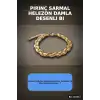 Pirinç Sarmal Helezon Damla Desenli 18 cm Kadın Bileklik - Tekli Paket BX-313613