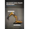 Paletli 14 cm Metal Uçlu Ekskavatör Oyuncak Seti - 3+ Yaş Kepçe Kolu Hareketli BX-313642