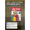 PVC Baski Desenli Cam Vitray Boyama Seti - 1 Adet Cocuk El Beceri Sanat Hediyesi BX-313646