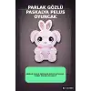 Parlak Gozlu Paskalya Pelus Oyuncak - 1 Adet Kucuk Kulahli Tavsan Hediyelik BX-313655