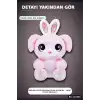 Parlak Gozlu Paskalya Pelus Oyuncak - 1 Adet Kucuk Kulahli Tavsan Hediyelik BX-313655