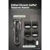 LCD Ekranlı USB Şarjlı Saç Kesme Makinesi 4 Tarak Profesyonel Erkek Tıraş Makinesi BX-313660
