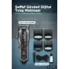 LCD Ekranlı Şarjlı Saç Tıraş Makinesi 1800 mAh 4 Taraklı USB Şarj Güçlü Motor Kesme Aleti BX-313661