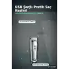 3 Ayarlı Kılavuz Taraklı 120 Dakika Çalışan USB Şarjlı Saç Kesme Makinesi BX-313683
