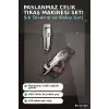 Paslanmaz Çelik 3 Taraklı Saç Sakal Düzeltici Tıraş Makinesi Seti, Şarjlı Taşınabilir BX-313684