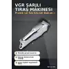 3 Başlıklı Şarjlı Tıraş Makinesi Paslanmaz Çelik Taraklı 14 cm 40 gr Sakal Saç Ense Tıraşı BX-313685