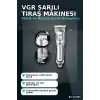 3 Başlıklı 120 Dakika Şarjlı Tıraş Makinesi Paslanmaz Çelik Bıçak Sakal Ve Saç Kesme BX-313686