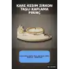 Kare Kesim Zirkon Taşlı Kaplama Pirinç Bileklik - Kadın Takı Aksesuarı BX-313593