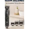 Şeffaf Gövdeli Saç Kesme Makinesi 4 Taraklı Ayarlanabilir Bıçak LCD Ekranlı Şarjlı BX-313657