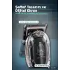 Şeffaf Gövdeli Saç Kesme Makinesi 4 Taraklı Ayarlanabilir Bıçak LCD Ekranlı Şarjlı BX-313657
