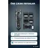 Şeffaf Gövdeli Saç Kesme Makinesi 4 Taraklı Ayarlanabilir Bıçak LCD Ekranlı Şarjlı BX-313657