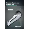 3 Başlıklı Şarjlı Tıraş Makinesi 14cm Paslanmaz Çelik Taraklı Ense Sakal Saç İçin BX-313692