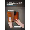 Hakiki Deri Manyetik Cüzdan Kılıf Samsung S26 Ultra Uyumlu RFID Korumalı BX-313511