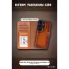 Hakiki Deri Manyetik Cüzdan Kılıf Samsung S26 Ultra Uyumlu RFID Korumalı BX-313511