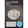 Pirinç 6li Yuzuk Seti 7-8 Numara Gumus Renk Bijuteri Bileklik Hediyelik Paket BX-313705