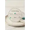 Mavi Taşlı Pirinç 6 Parça Yüzük Seti - 7-8 Numara Gümüş Renk Bijuteri Aksesuar BX-313709