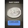 Pirinç 6li Kelebek Detayli Yuzuk Seti - 7-8 Numara Arasi Gumus Renk Bayan Aksesuari BX-313715