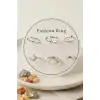Pirinç 6 Parça Yüzük Seti - Vintage Gümüş Tonlu, 7-8 Numara, Kadın Bijuteri Aksesuar BX-313719