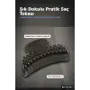 Sert Plastik Oval Mandal Saç Tokası 6 Cm - 1 Adet Günlük Kullanım İçin BX-313721