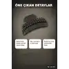 Sert Plastik Oval Mandal Saç Tokası 6 Cm - 1 Adet Günlük Kullanım İçin BX-313721