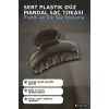 Sert Plastik 6 cm Düz Mandal Saç Tokası - Tekli Paket, Günlük Kullanım BX-313722