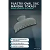 Plastik Oval Mandal Saç Tokası 8 Cm Sert Malzeme 1 Adet Asorti Renk Kullanım BX-313723