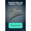 Plastik Oval Mandal Saç Tokası 8 Cm Sert Malzeme 1 Adet Asorti Renk Kullanım BX-313723